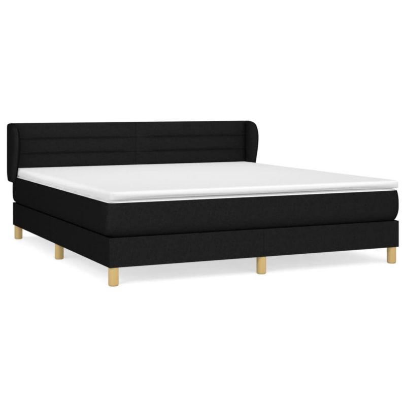 Łóżko kontynentalne WaszeMeble 180x200 cm czarne WM-3126903 1 szt.