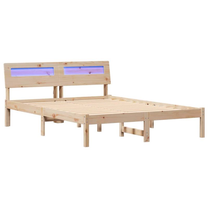 Łóżko drewniane WaszeMeble 135x190 cm brązowy WM-872785 1 szt.
