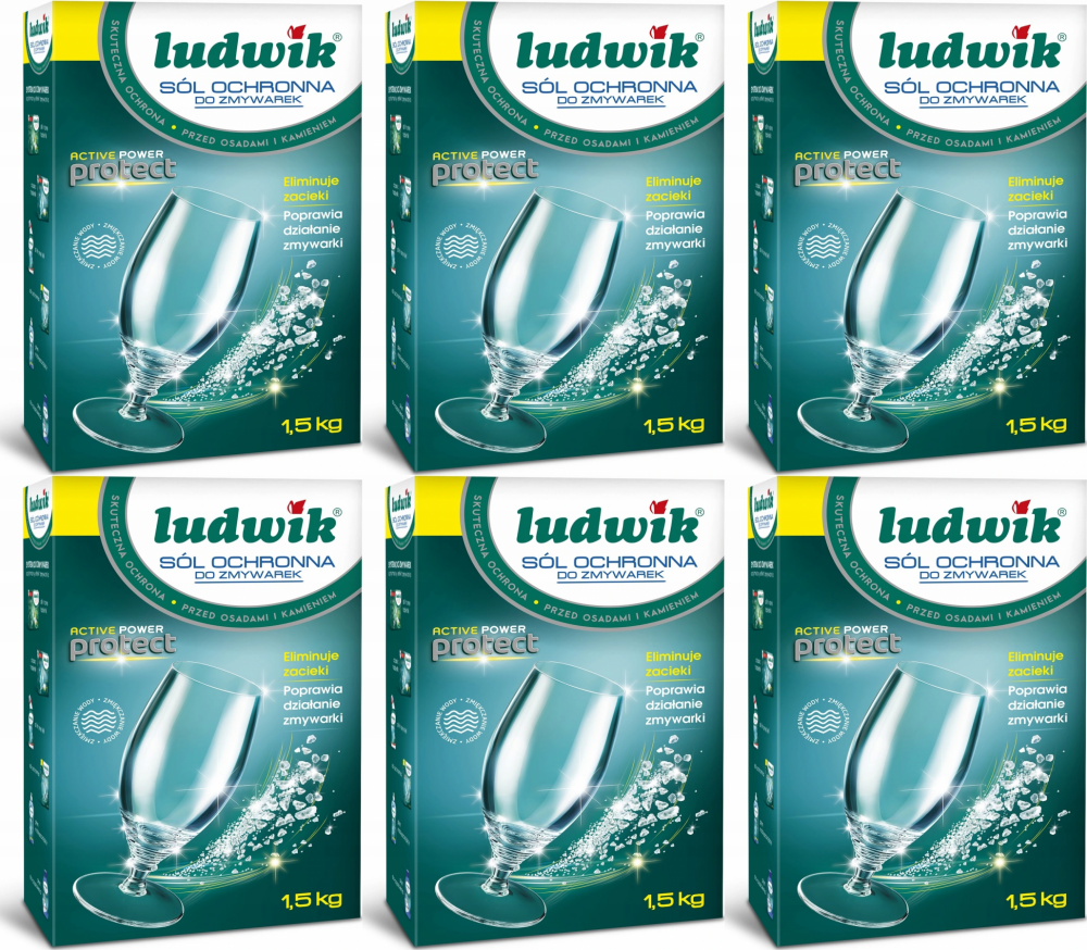 6x Sól do zmywarek Ludwik, 1.5kg