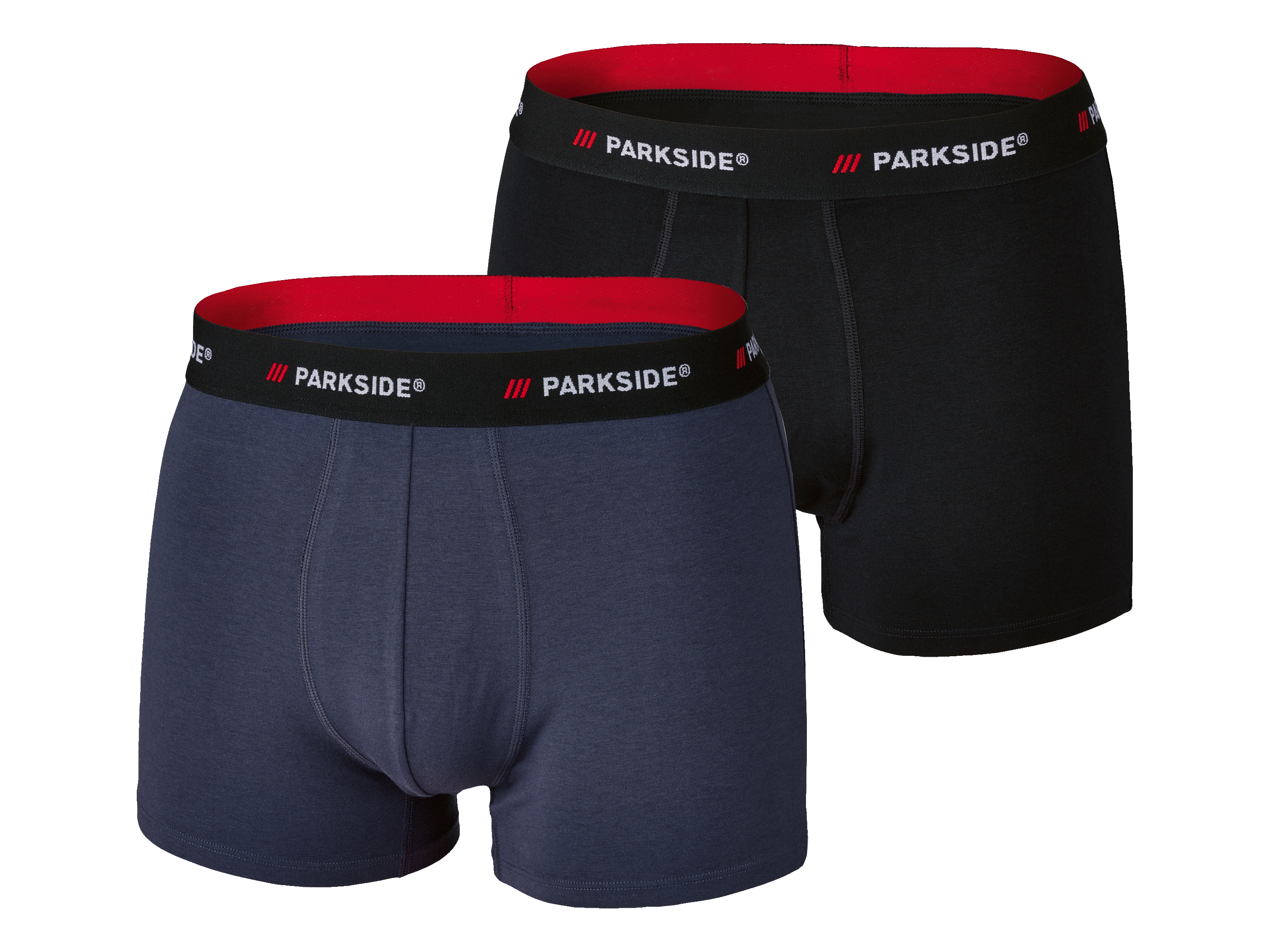 Parkside Bokserki męskie z bawełną, 2 pary Czarny/ niebieski, 5/M
