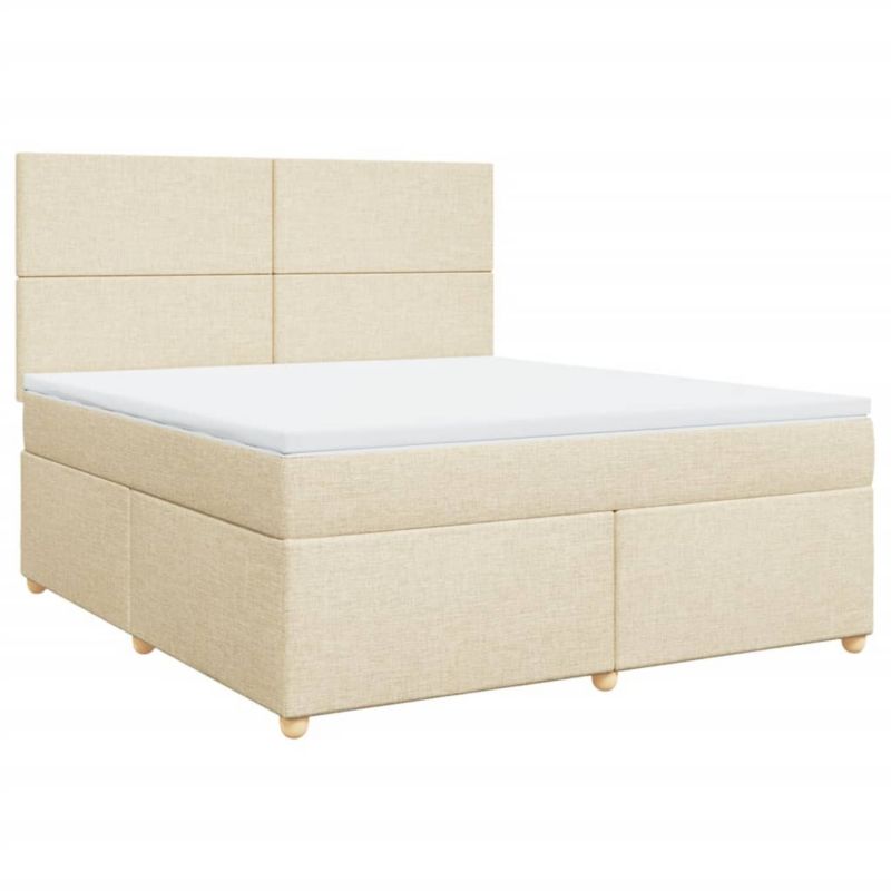 Łóżko kontynentalne WaszeMeble 180x200 cm kremowe WM-3291357 1 szt.