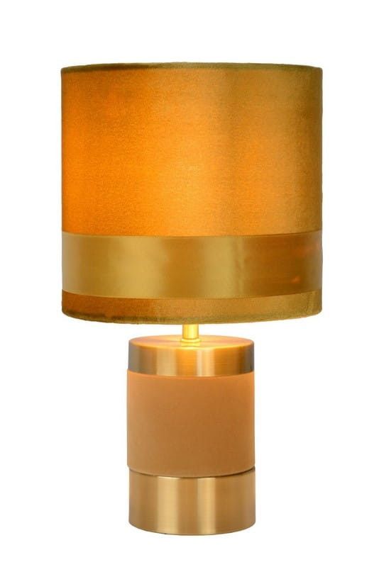 Lampka stołowa Lucide Extravaganza Frizzle żółta 1 x E14 x 40W IP20 wym: 32 x 18 x 18 cm tkanina - 1 szt.