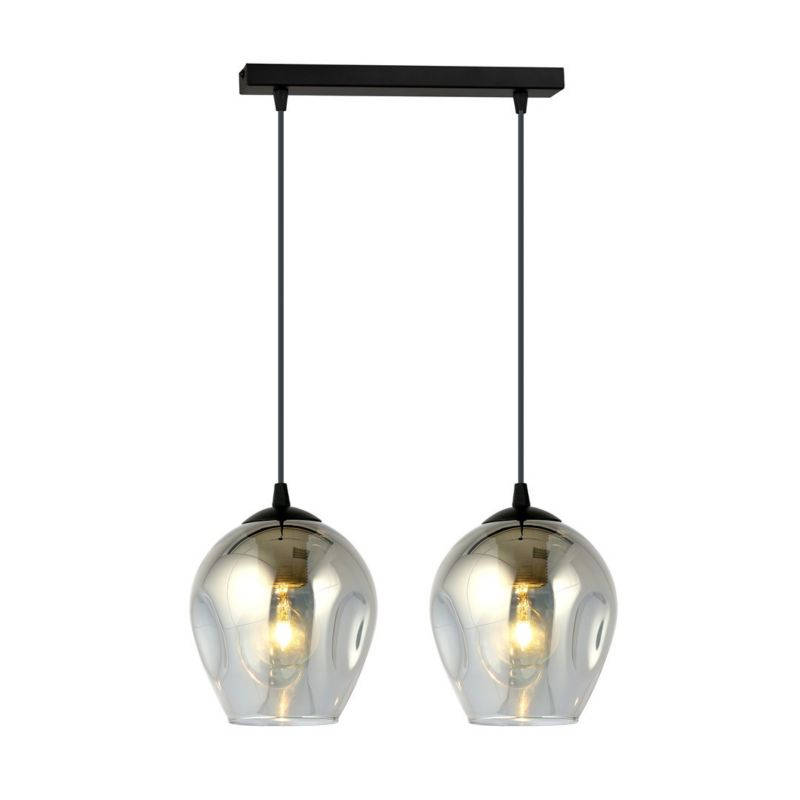 Lampa sufitowa Emibig Istar czarna-grafit wym: 100 x 40 x 14 cm 2xE27 x 15W 1 szt.
