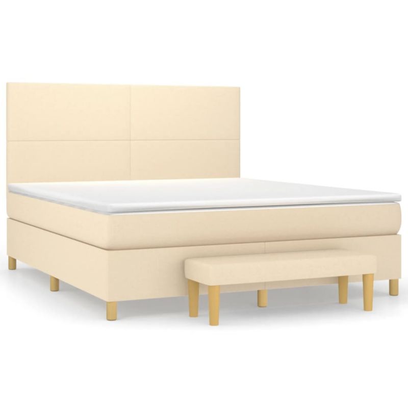 Łóżko kontynentalne WaszeMeble 160x200 cm kremowe WM-3137010 1 szt.