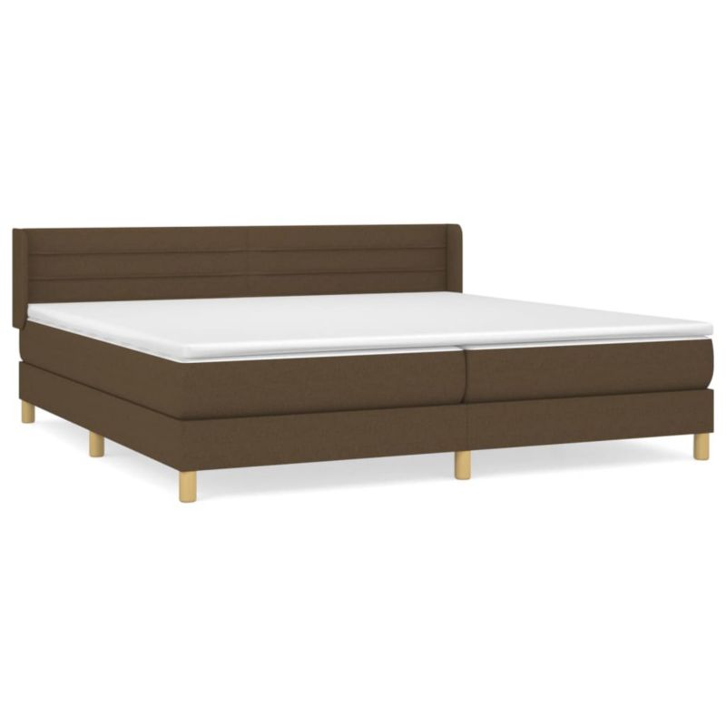 Łóżko z materacem tapicerowane WaszeMeble 200x200 cm brąz WM-3130380 1 szt.