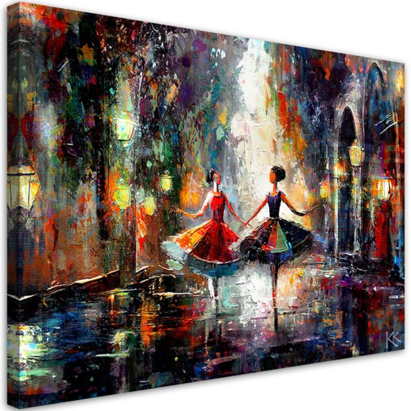 Obraz do salonu pokoju nowoczesny Feeby Tańczące Baletnice Kolorowy 120x80cm 1szt
