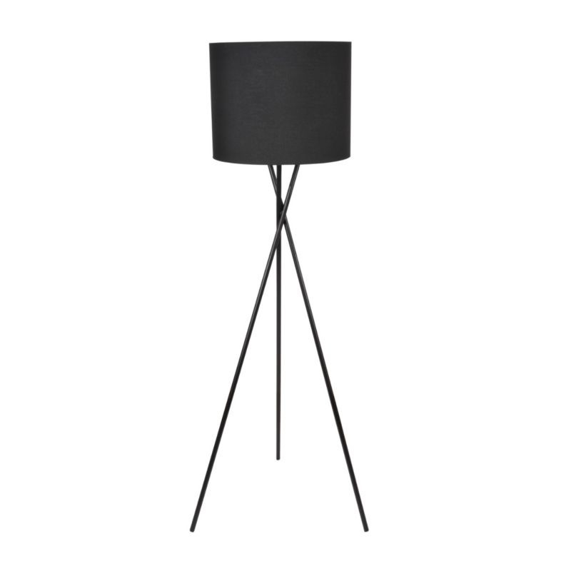 Lampa podłogowa stojąca Polux Tekla czarna trójnóg 1 x E27 x 20W wym: 154 x 40 x 40 cm - 1 szt.