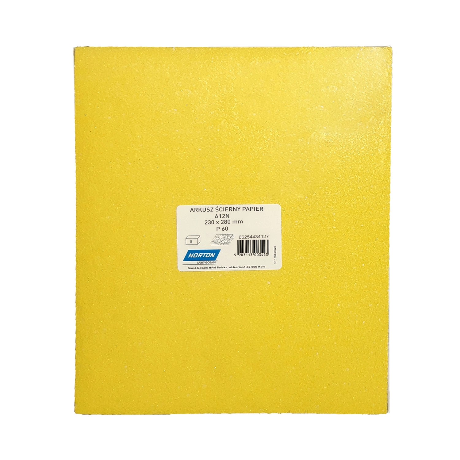 Papier ścierny P60 5 szt. 230 x 280 mm