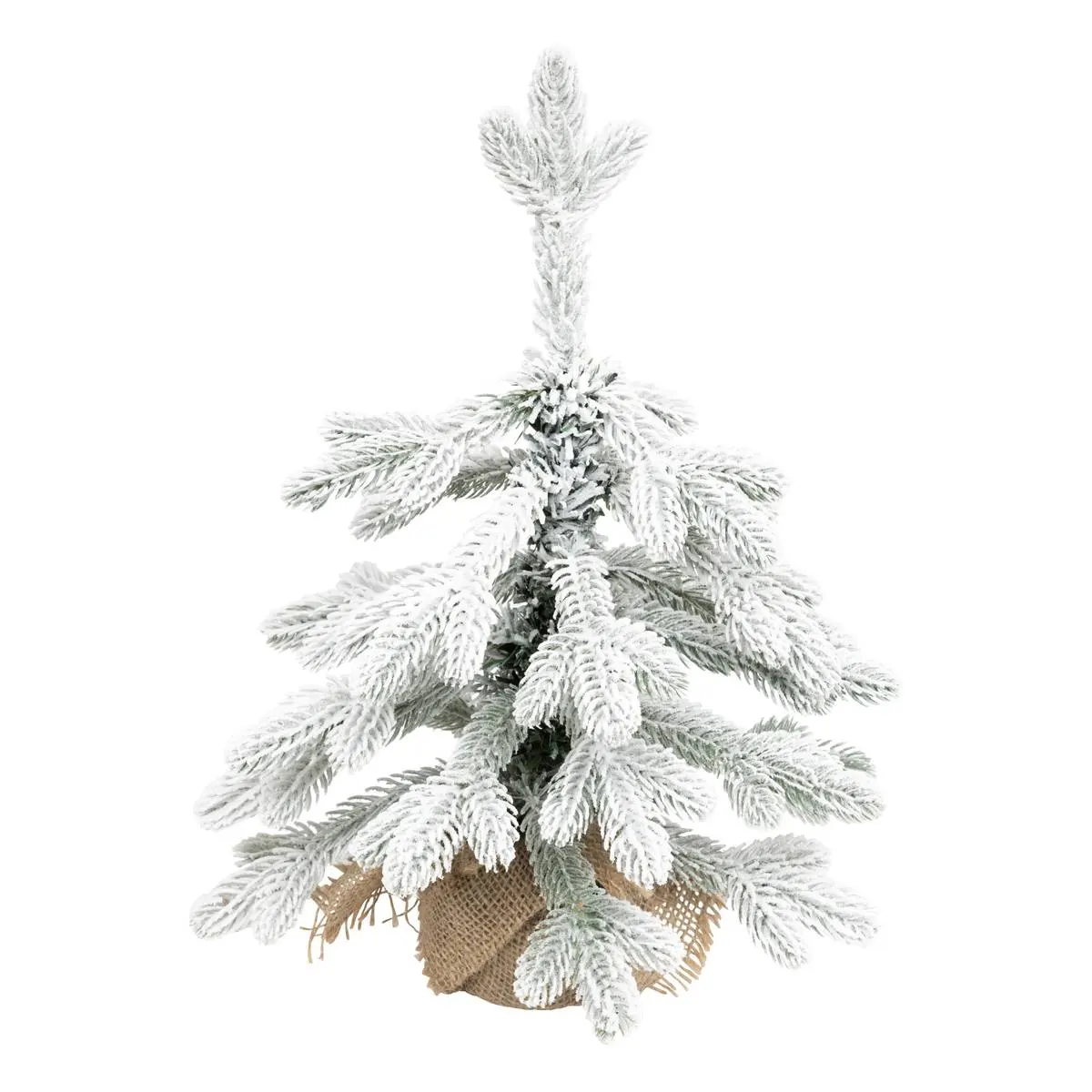 Choinka sztuczna ośnieżona w jutowym stojaku MIZZA JUTE DECO TREE 40 cm db