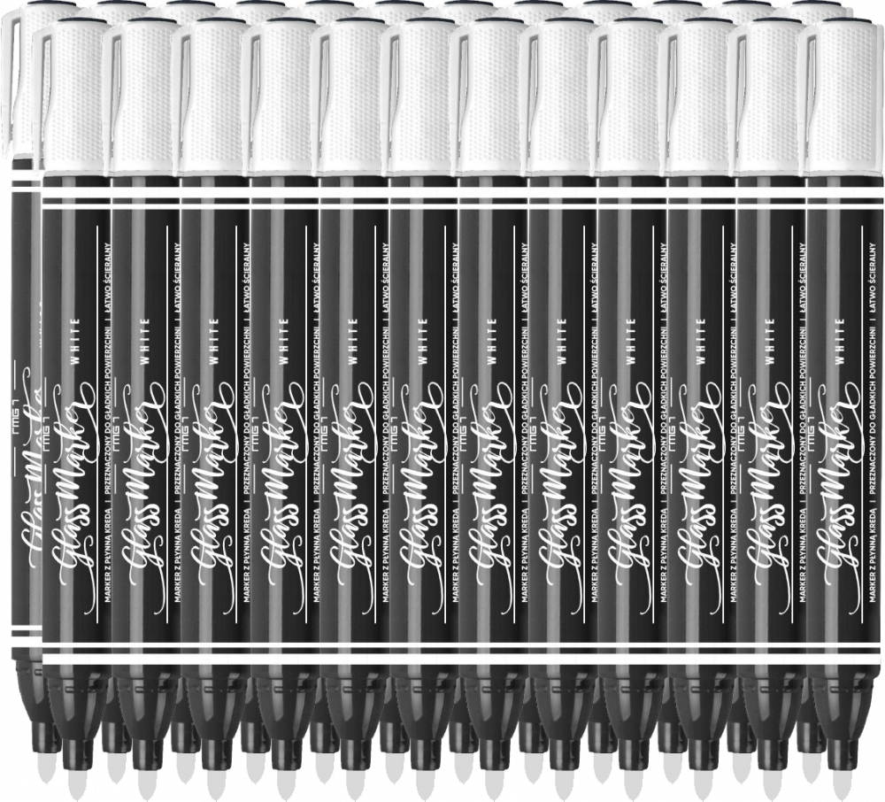 24x Marker kredowy Rystor RMG-1, 4mm, biały