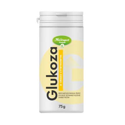 Herbapol poznań, glukoza o smaku cytrynowym, 75 g (data ważności: 31.01.2026)