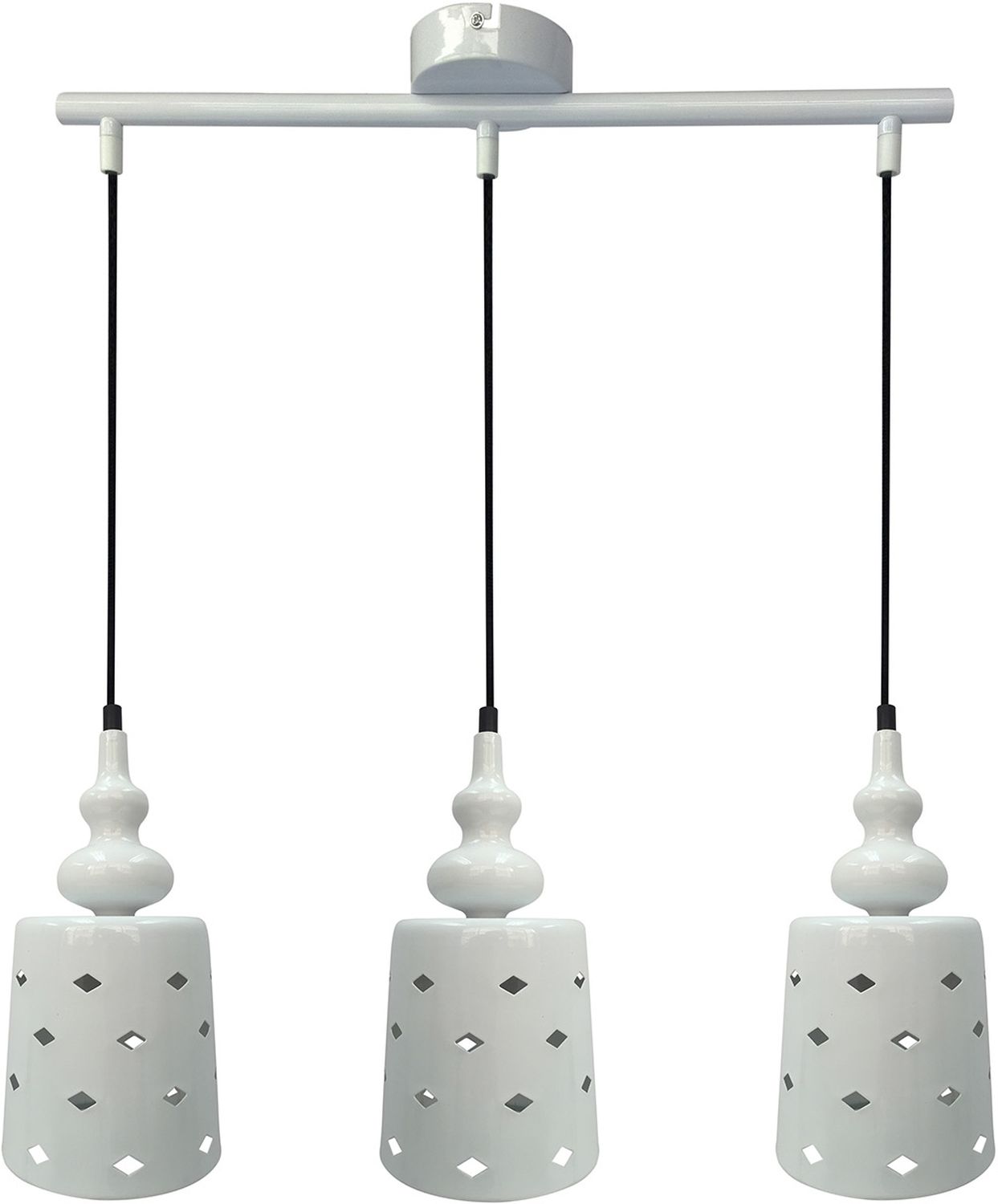 Candellux Hamp lampa wisząca 3x60W biała 33-51943