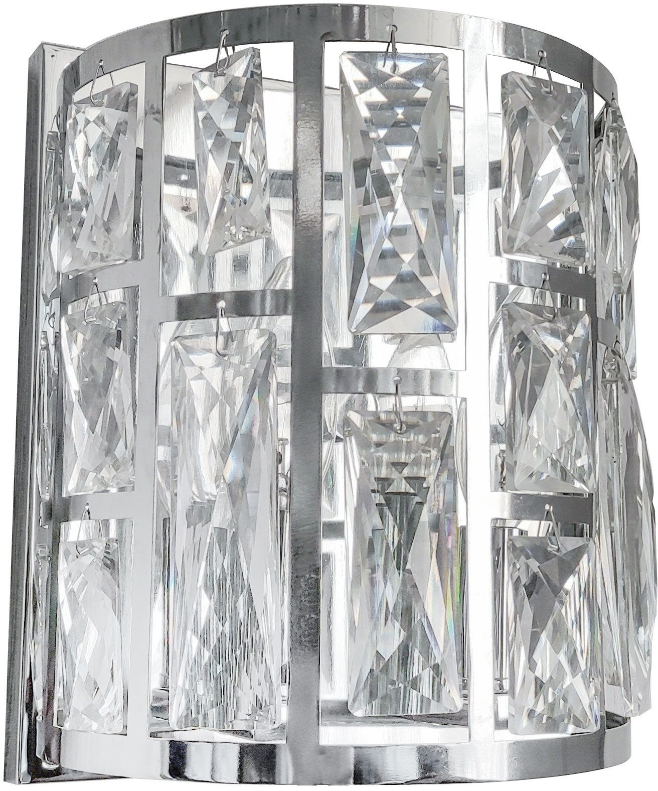 CosmoLight Kyiv II kinkiet 2x40W chrom/kryształ W02872CH