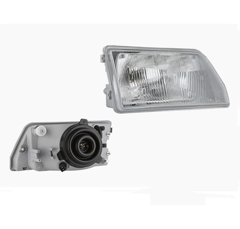 Reflektor przedni Fiat Cinquecento prawy z korektorem ręcznym i żarówk 0297.45411 Wesem