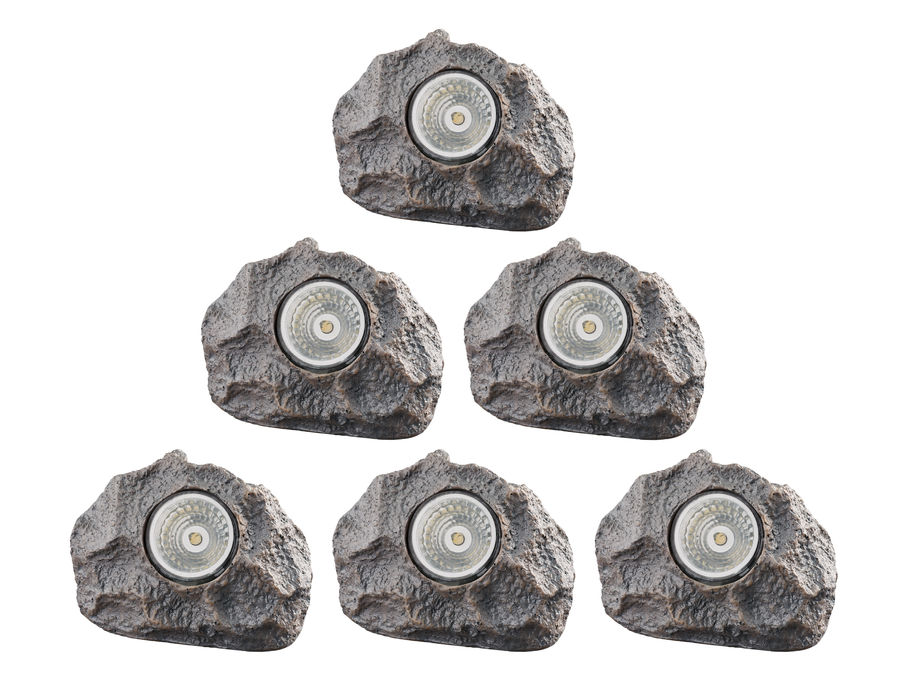 LIVARNO home Lampy dekoracyjne solarne LED (6 sztuk w kolorze szarym), bryzgoszczelne, automatyczne włączanie, czas świecenia 6-8 godzin