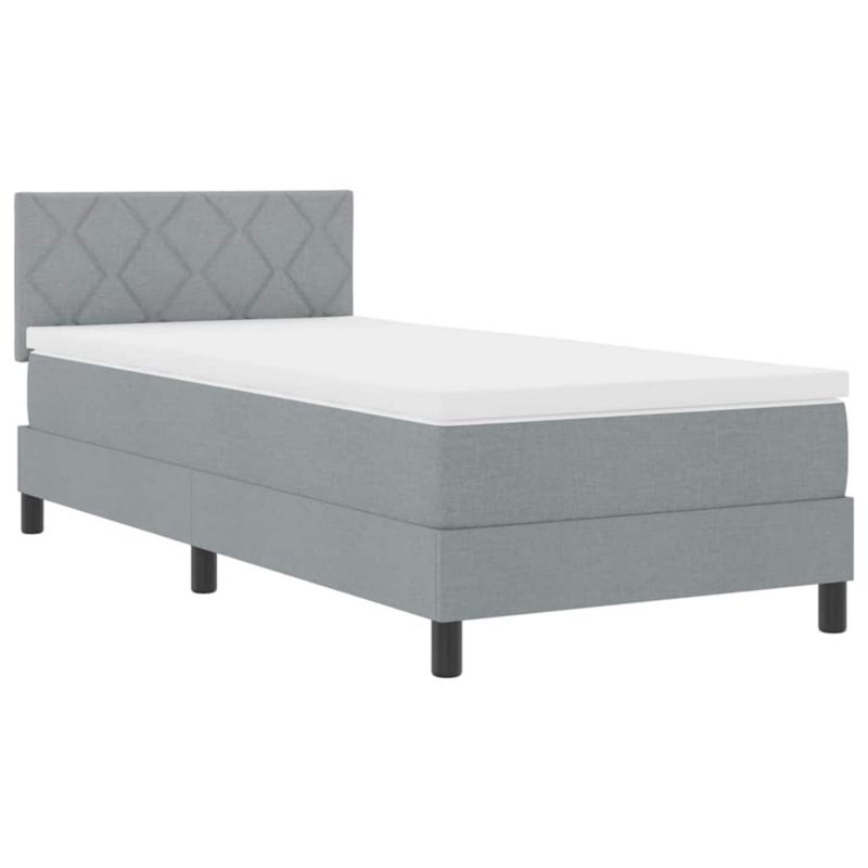 Łóżko z materacem WaszeMeble 100x200 cm jasnoszary WM-3338741 1 szt.