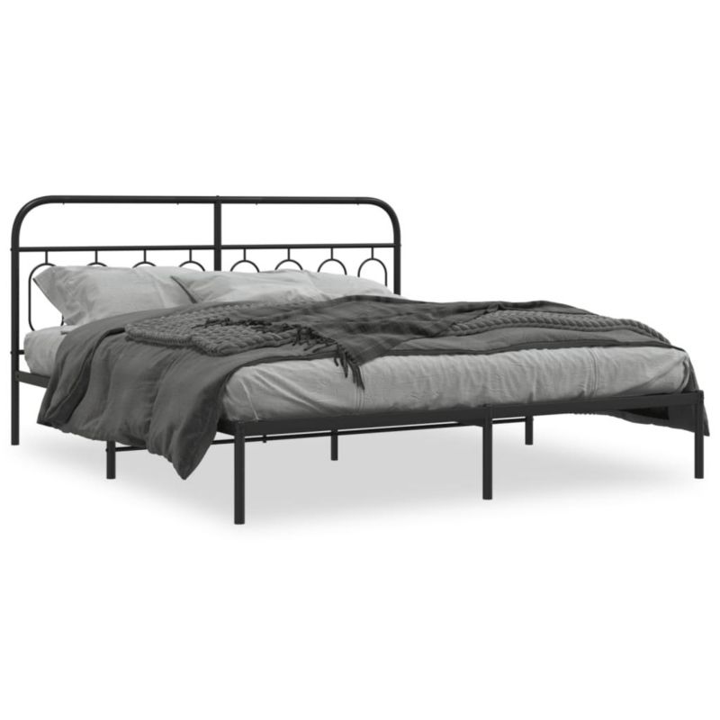Łóżko metalowe WaszeMeble 180x200 cm czarna WM-377121 1 szt.