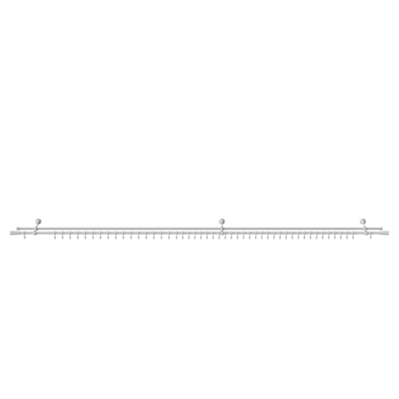 Karnisz podwójny GoodHome Anafi 19 mm 240 cm stożek biały