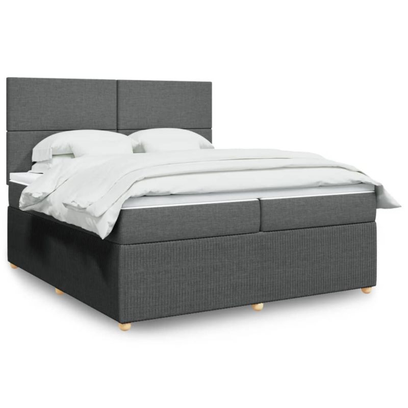 Łóżko kontynentalne WaszeMeble 200x200 cm ciemnoszara WM-3292157 1 szt.