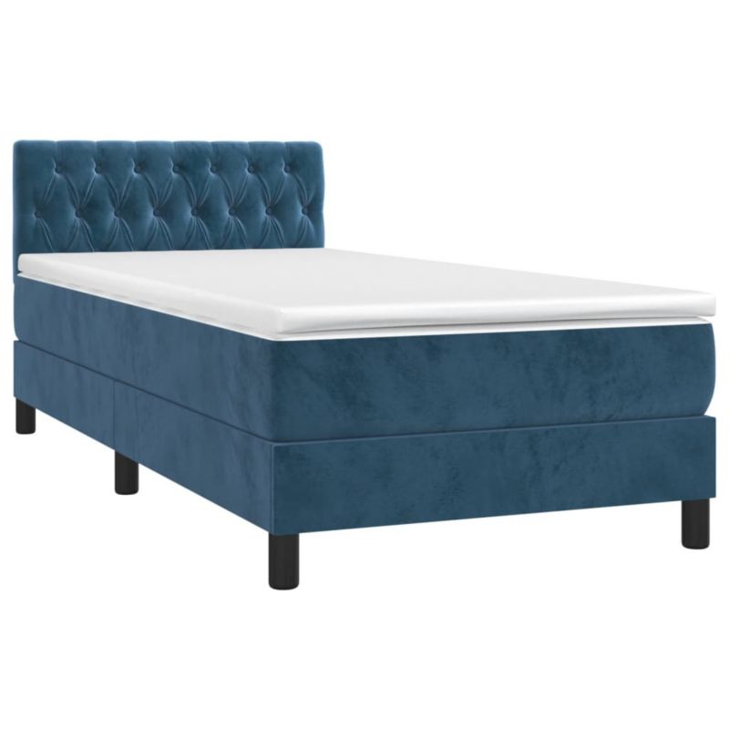 Łóżko kontynentalne WaszeMeble 100x200 cm niebieski WM-3134571 1 szt.