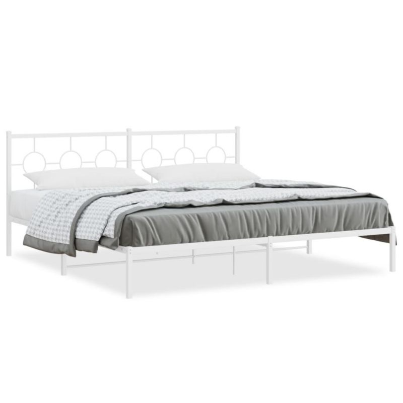 Łóżko metalowe WaszeMeble 193x203 cm biała WM-376281 1 szt.