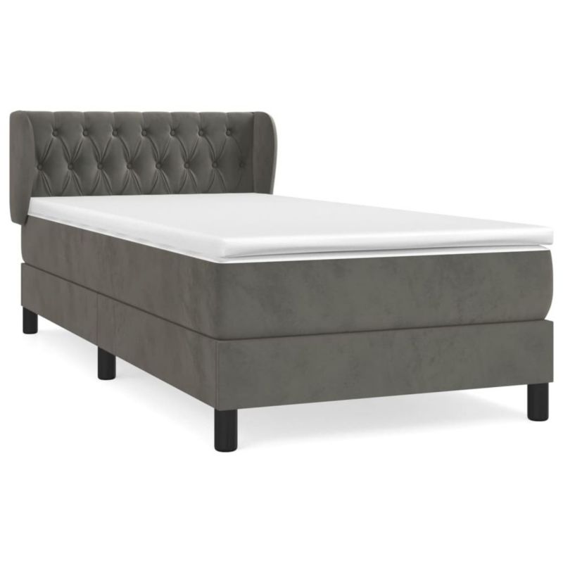 Łóżko kontynentalne WaszeMeble 100x200 cm ciemnoszary WM-3127656 1 szt.
