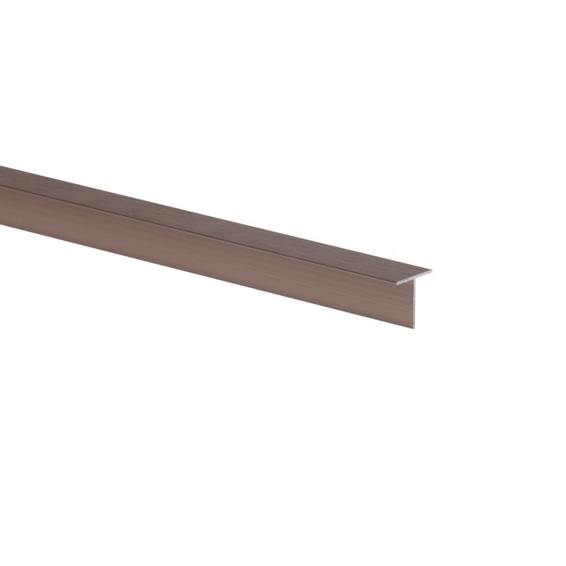 Profil T aluminiowy szczotkowany 2600 x 16 x 16 x 1 mm tytan