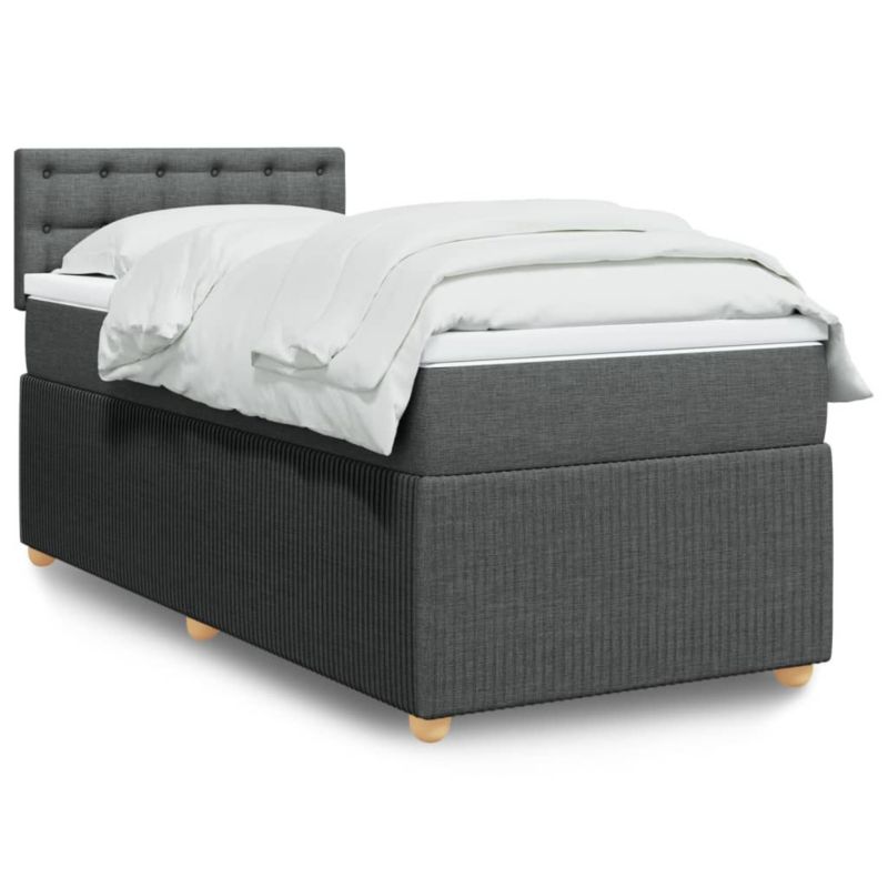 Łóżko kontynentalne WaszeMeble 90x190 cm ciemnoszara WM-3287326 1 szt.