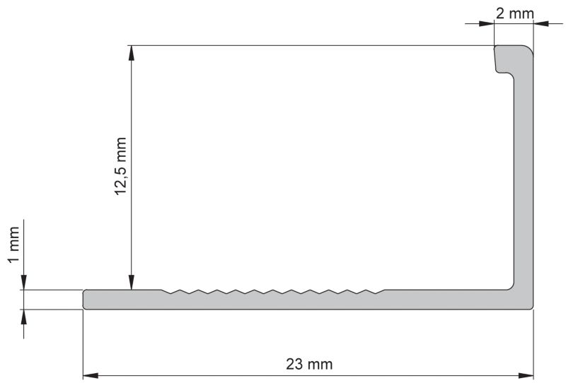 Profil aluminiowy narożny Diall 12,5 mm typ L surowe aluminium 2,5 m