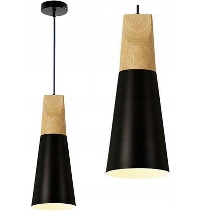 Lampa Sufitowa Wisząca Toolight App057-1Cp Scandi B Czarny 1 Szt