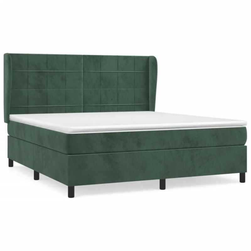 Łóżko kontynentalne WaszeMeble 160x200 cm ciemnozielone WM-3129222 1 szt.