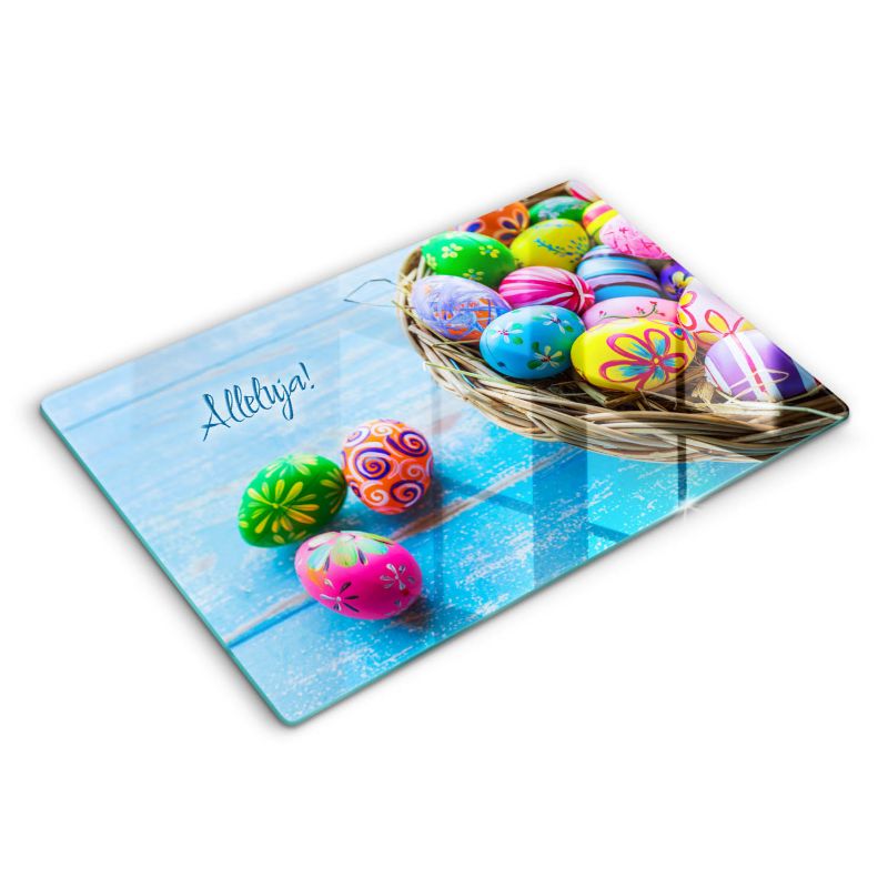 Szklana deska do krojenia Wallfluent 80x52 cm Wielkanoc Alleluja 1 szt.