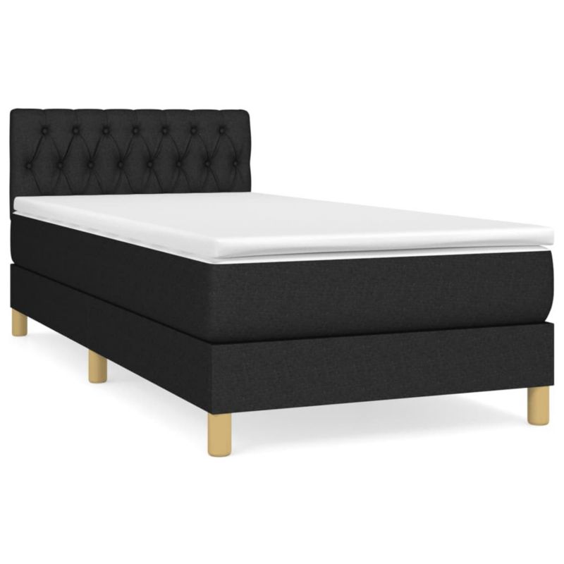 Łóżko kontynentalne WaszeMeble 90x190 cm czarne WM-3140819 1 szt.