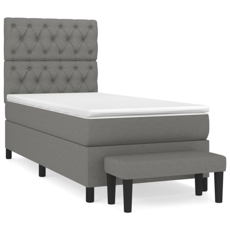 Łóżko kontynentalne WaszeMeble 80x200 cm ciemnoszara WM-3136790 1 szt.