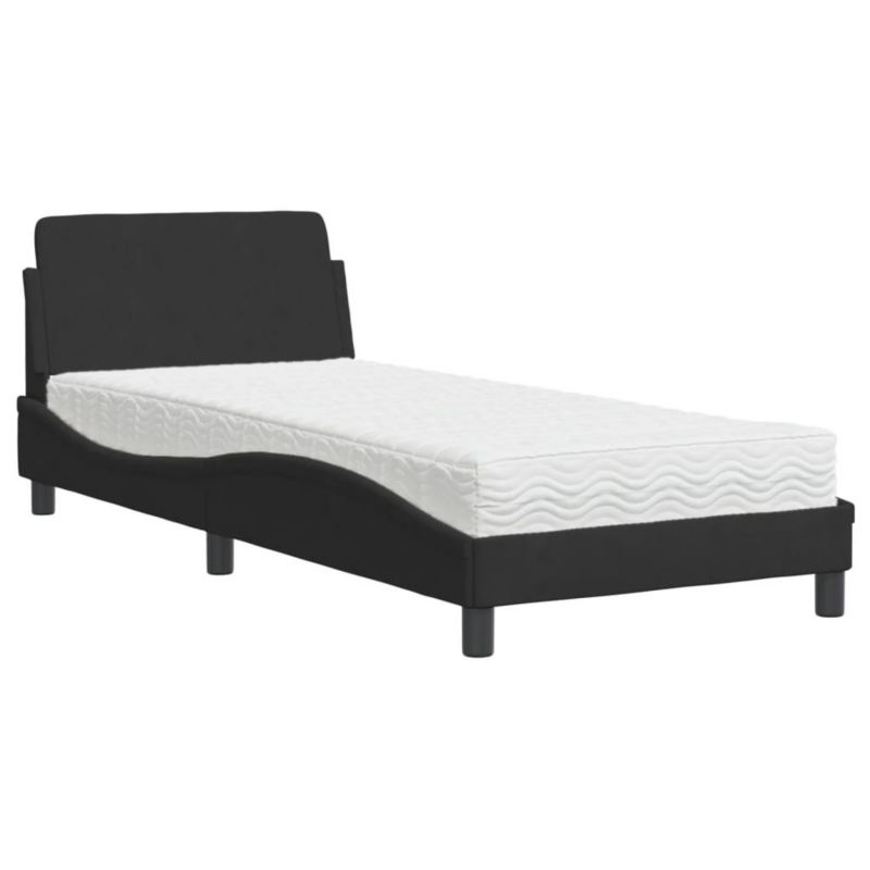 Łóżko tapicerowane WaszeMeble 90x190 cm czarne WM-3208313 1 szt.