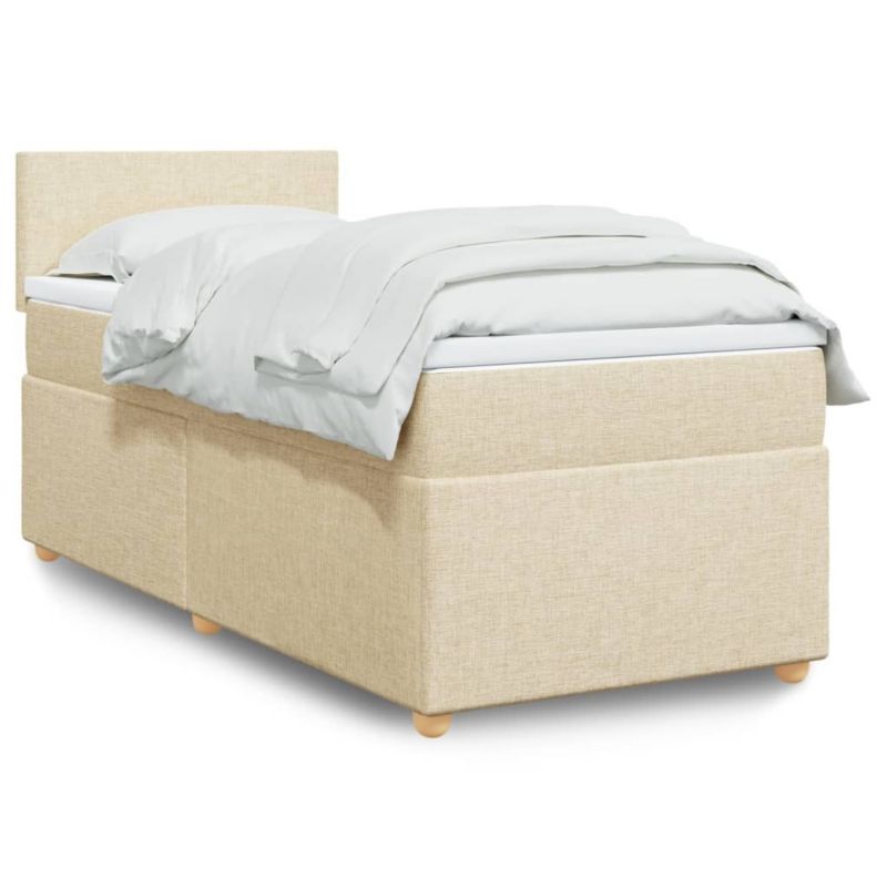 Łóżko kontynentalne WaszeMeble 90x200 cm kremowe WM-3286561 1 szt.