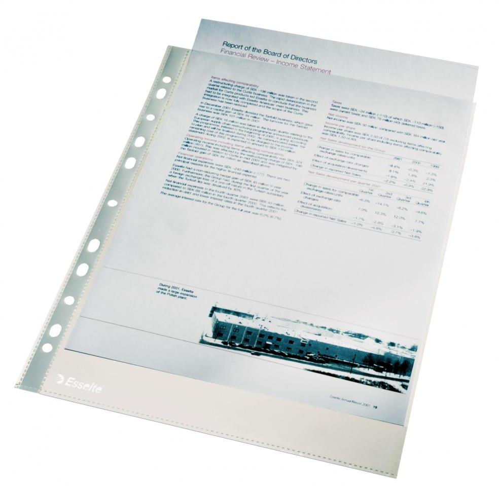 Koszulki krystaliczne Esselte, A4, 105μm, 100sztuk, transparentny