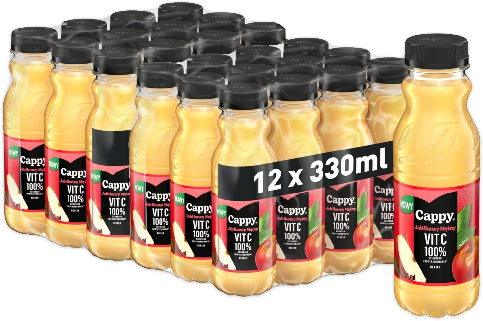 24x Nektar jabłkowy Cappy z wit C, butelka PET, 0.33l