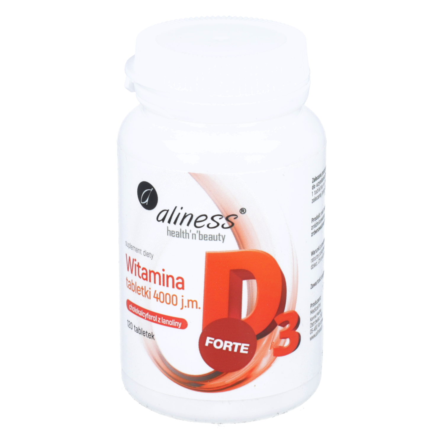 Aliness - witamina d3 forte 4000 j.m., 120 tabletek