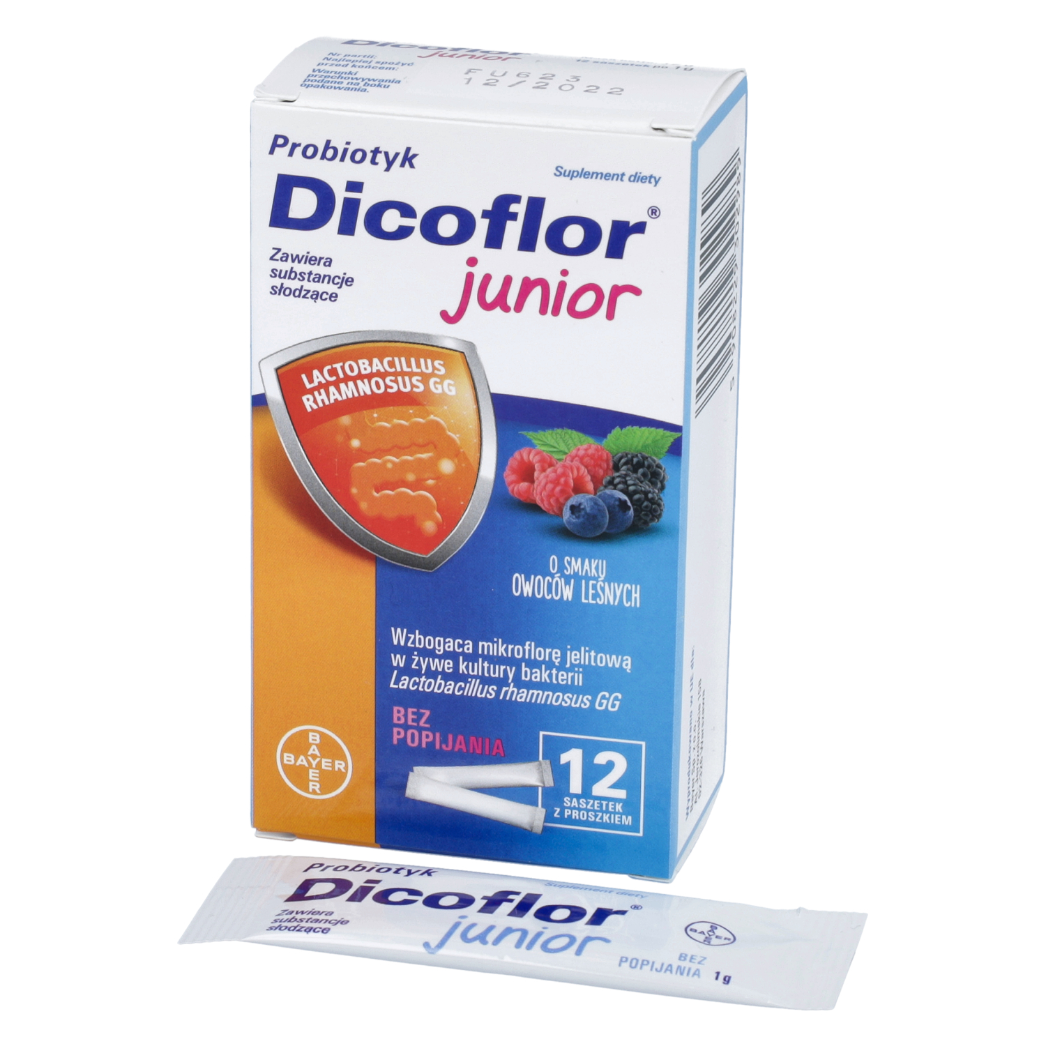 Dicoflor junior, owoce leśne, 12 saszetek