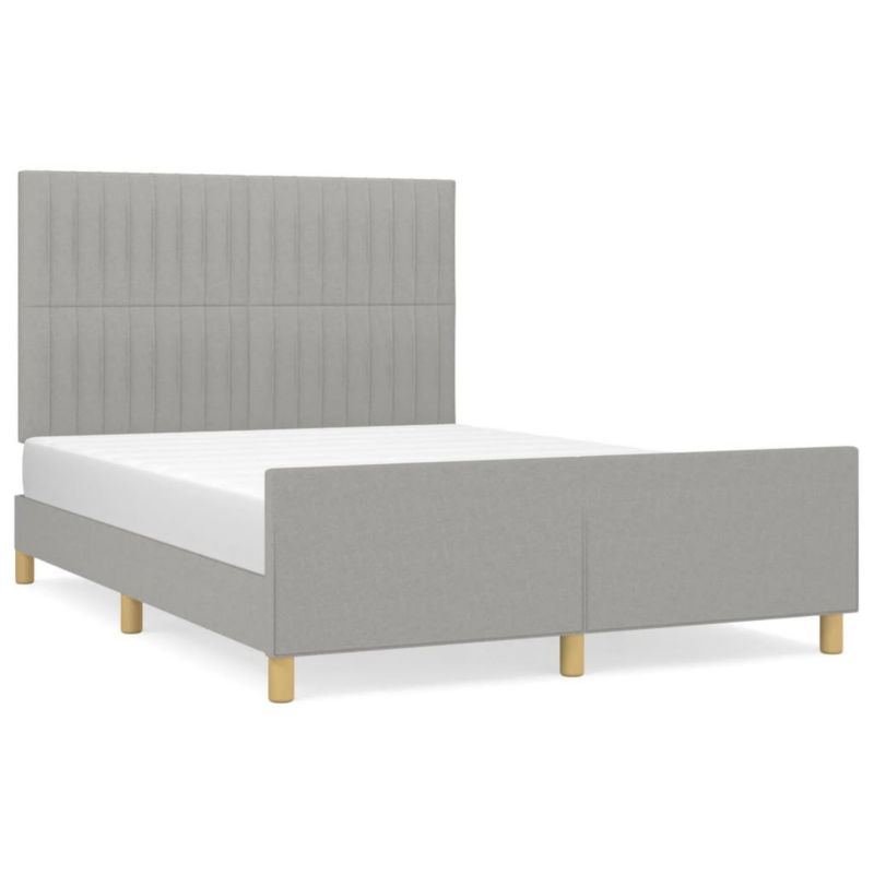 Łóżko tapicerowane WaszeMeble 140x190 cm jasnoszara WM-3125211 1 szt.