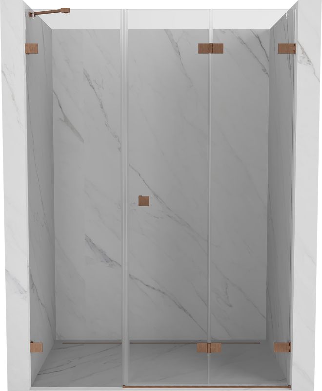 Drzwi prysznicowe składane Mexen Lunar-F miedź szczotkowana 110x200 cm 836S-110-050-65-00-P 1 szt.