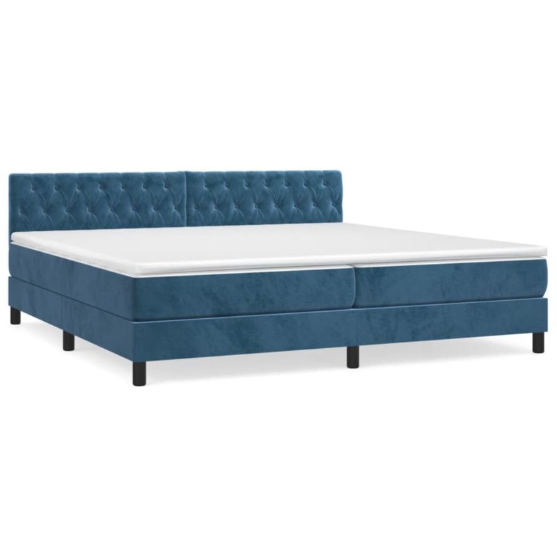 Łóżko kontynentalne WaszeMeble 200x200 cm niebieskie WM-3141507 1 szt.