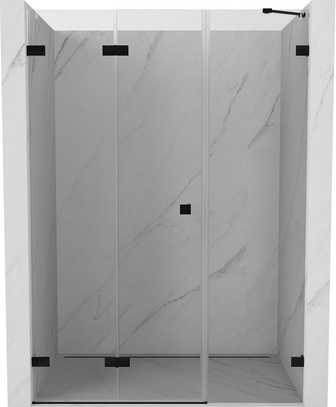 Drzwi prysznicowe składane Mexen Lunar-F czarne 110 cm 1 szt.