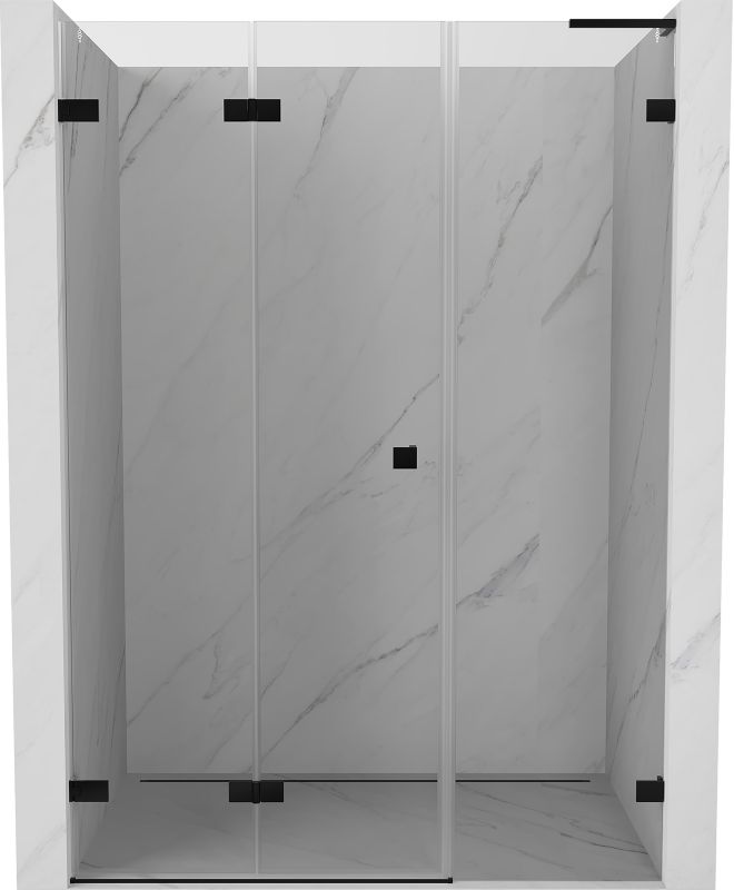 Drzwi prysznicowe składane Mexen Lunar-F L czarne 110 cm 1 szt.
