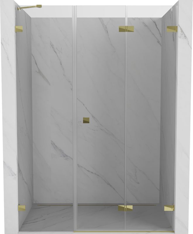 Drzwi prysznicowe składane Mexen Lunar-F złote 110 cm 1 szt.