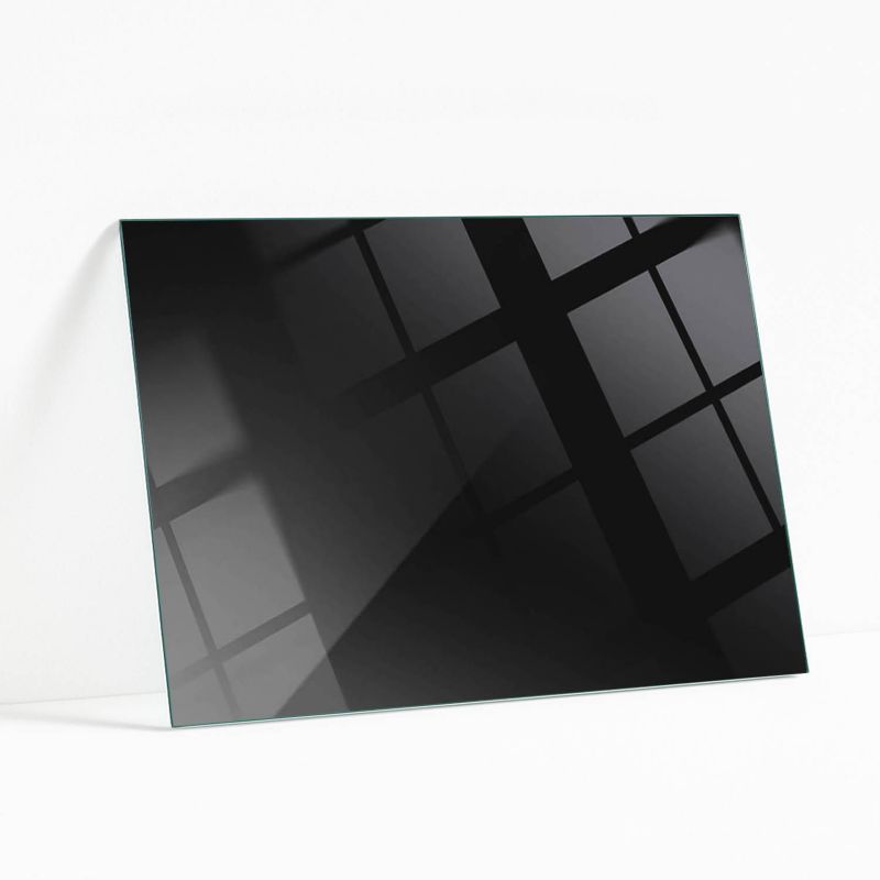 Blat Szklany z Nadrukiem Wallfluent 80x60 cm Czerń bez wzorów 1 szt.