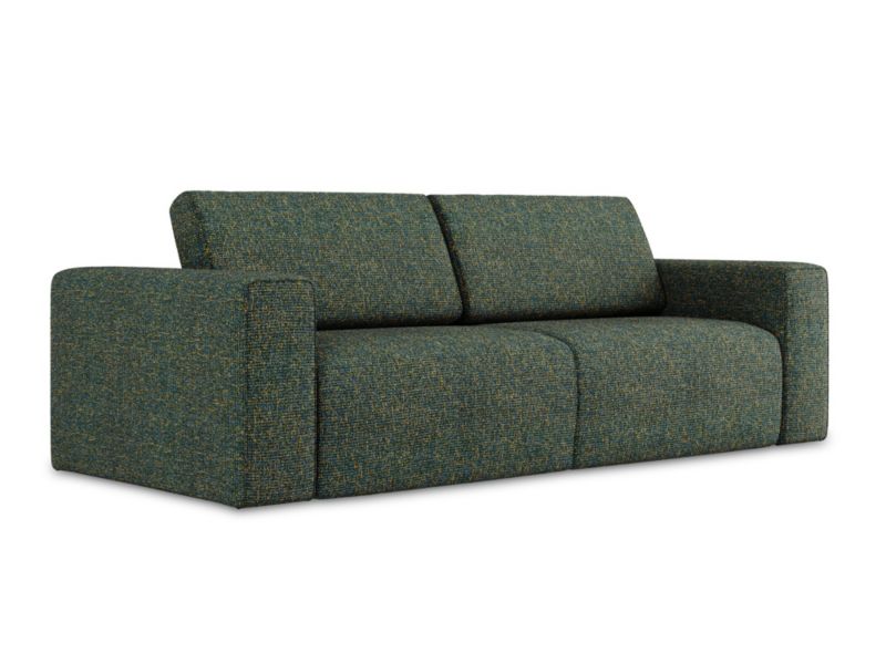 3-osobowa kanapa modułowa Makamii Kalea z tkaniny strukturalnej 224x103 cm zielony 1 szt.