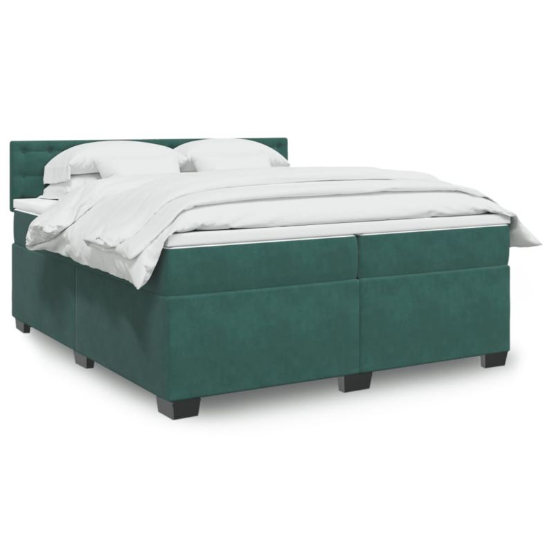 Łóżko z materacem WaszeMeble 200x200 cm zielony WM-3286417 1 szt.