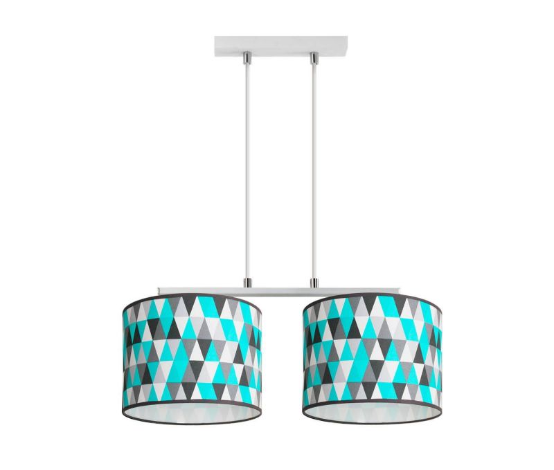 Lampa sufitowa wisząca Lampex Demeter biała multikolor wym: 95 x 50 x 20 cm 2xE27 x 60W 1 szt.